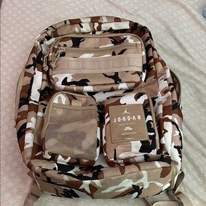 Jordan Tan and Brown Camo Backpack
